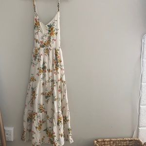 Old Navy white floral midi dress